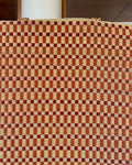 Checked Floor Mat: Red / Orange