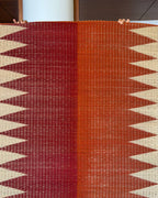 Chevron Floor Mat: Red / Orange