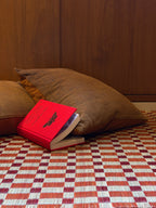 Checked Floor Mat: Red / Orange
