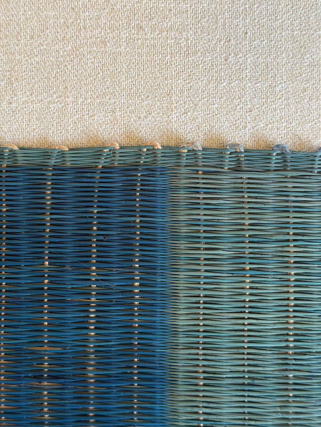 Chevron Floor Mat: Aqua / Indigo