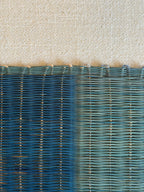 Chevron Floor Mat: Aqua / Indigo