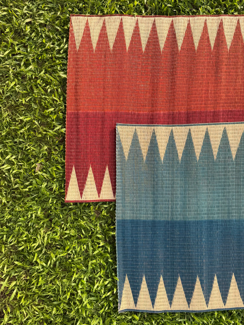 Chevron Floor Mat: Red / Orange