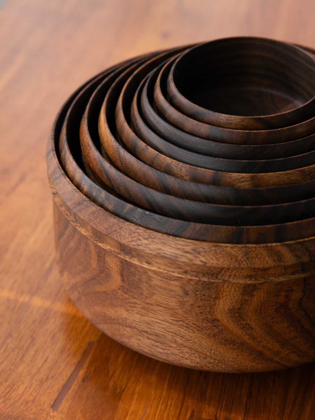 Wooden Nesting Bowls - Set of 9