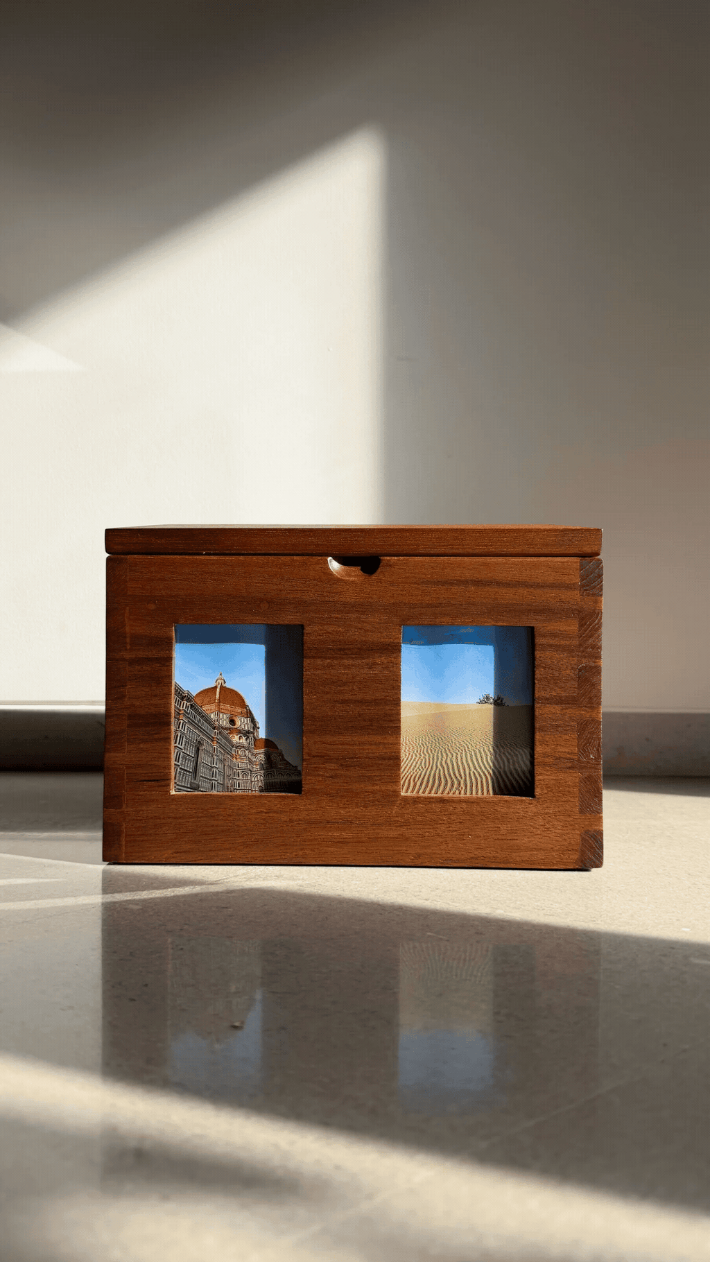 Teakwood Memory Box: Collage