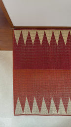Chevron Floor Mat: Red / Orange