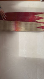 Chevron Floor Mat: Red / Orange